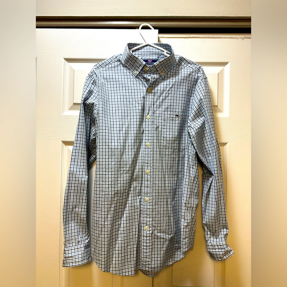 Vineyard Vines by Shep and Ian Blue Checkered dress shirt
